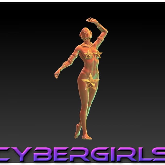 CYBERGIRLS -robot P1NuP -CYBORG GIRLS- EROTIC MINIATURE 75 MM SCALE image