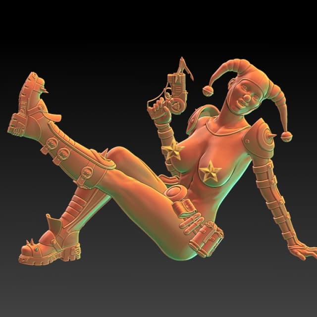 CLASSIC HARLEY QUINN - EROTIC MINIATURE 75 MM SCALE image