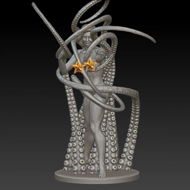 TENTACLES QUEEN - EROTIC MINIATURE 75 MM SCALE image