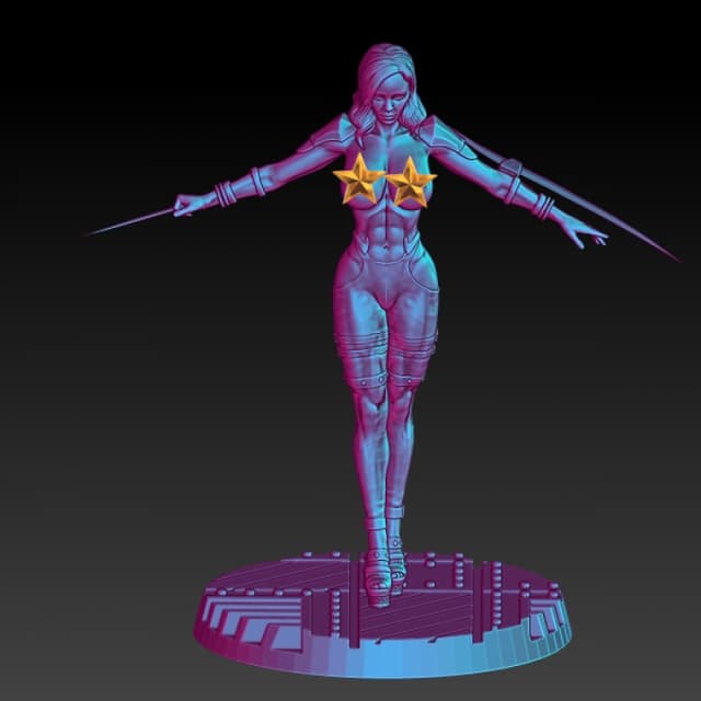 CYBERKILLERS - ALESSA - MINIATURE 32 AND 75 MM SCALE image